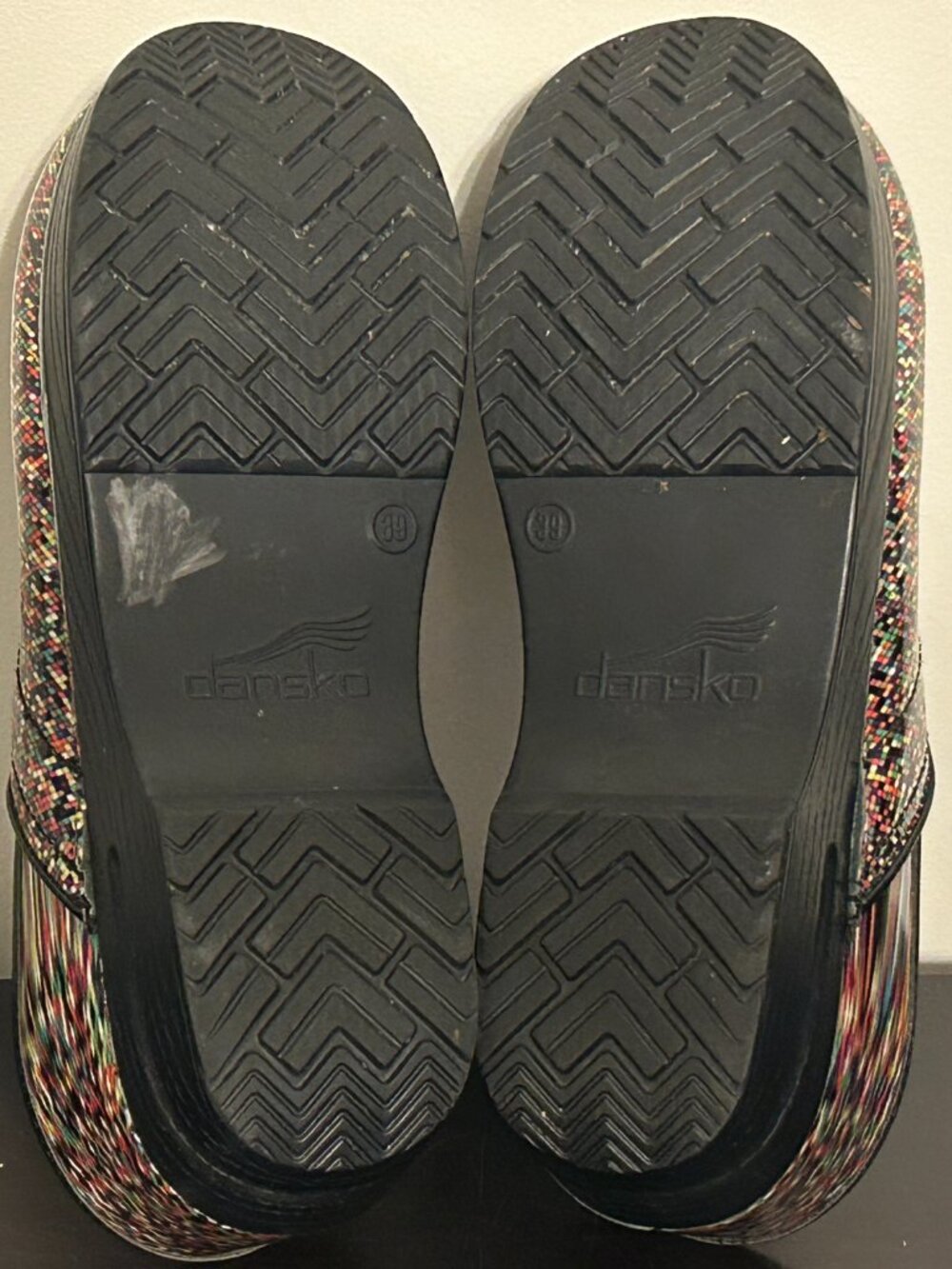 DANSKO Women's Professional Pixel Patent Clogs Sz 39 8.5/9 - Picture 8 of 9